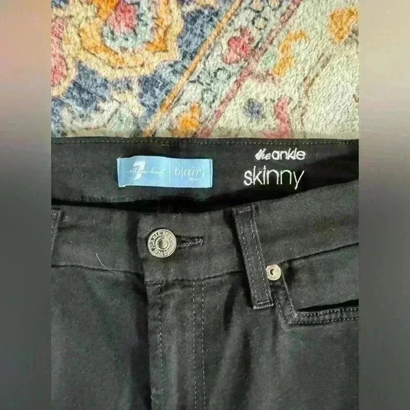 7 for All Mankind Blair Jeans The High Waist Ankle Skinny Jean Black  Size 28 - Picture 2 of 5